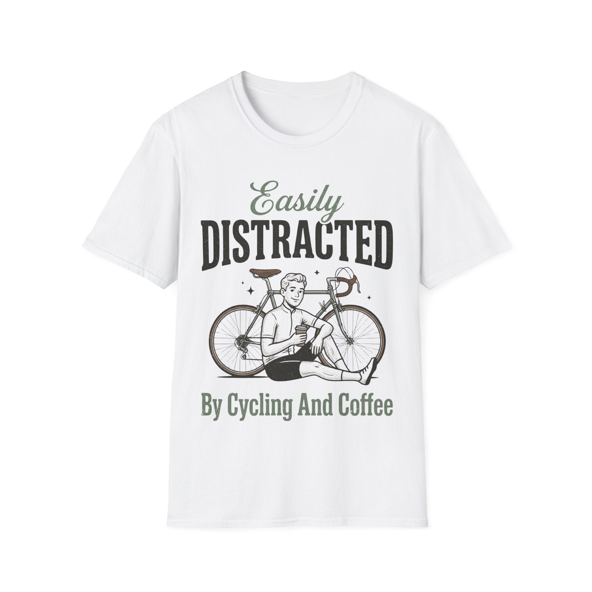 Easily Distracted By Cycling And Coffee T-Shirt