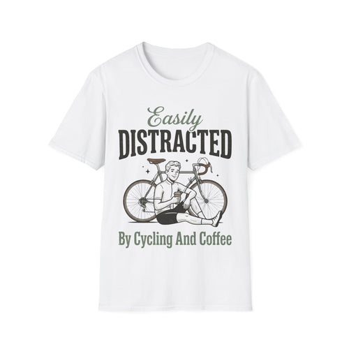 Easily Distracted By Cycling And Coffee T-Shirt