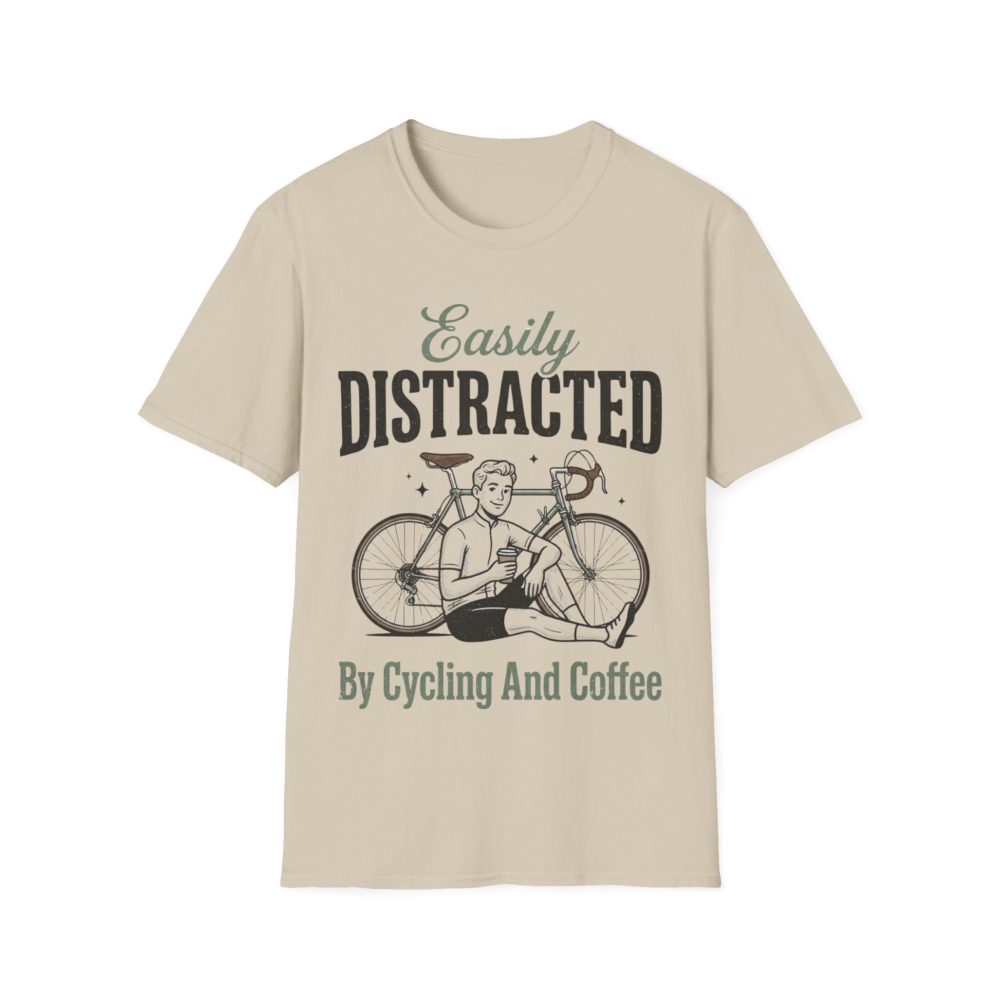 Easily Distracted By Cycling And Coffee T-Shirt