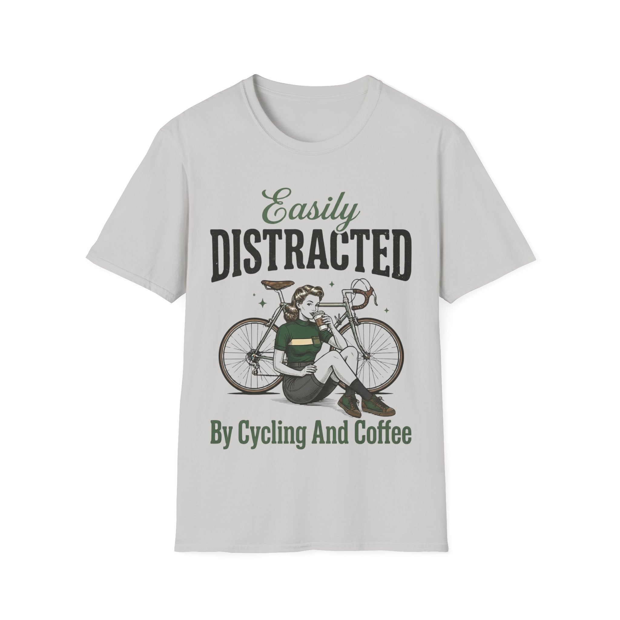 Easily Distracted By Cycling And Coffee T-Shirt