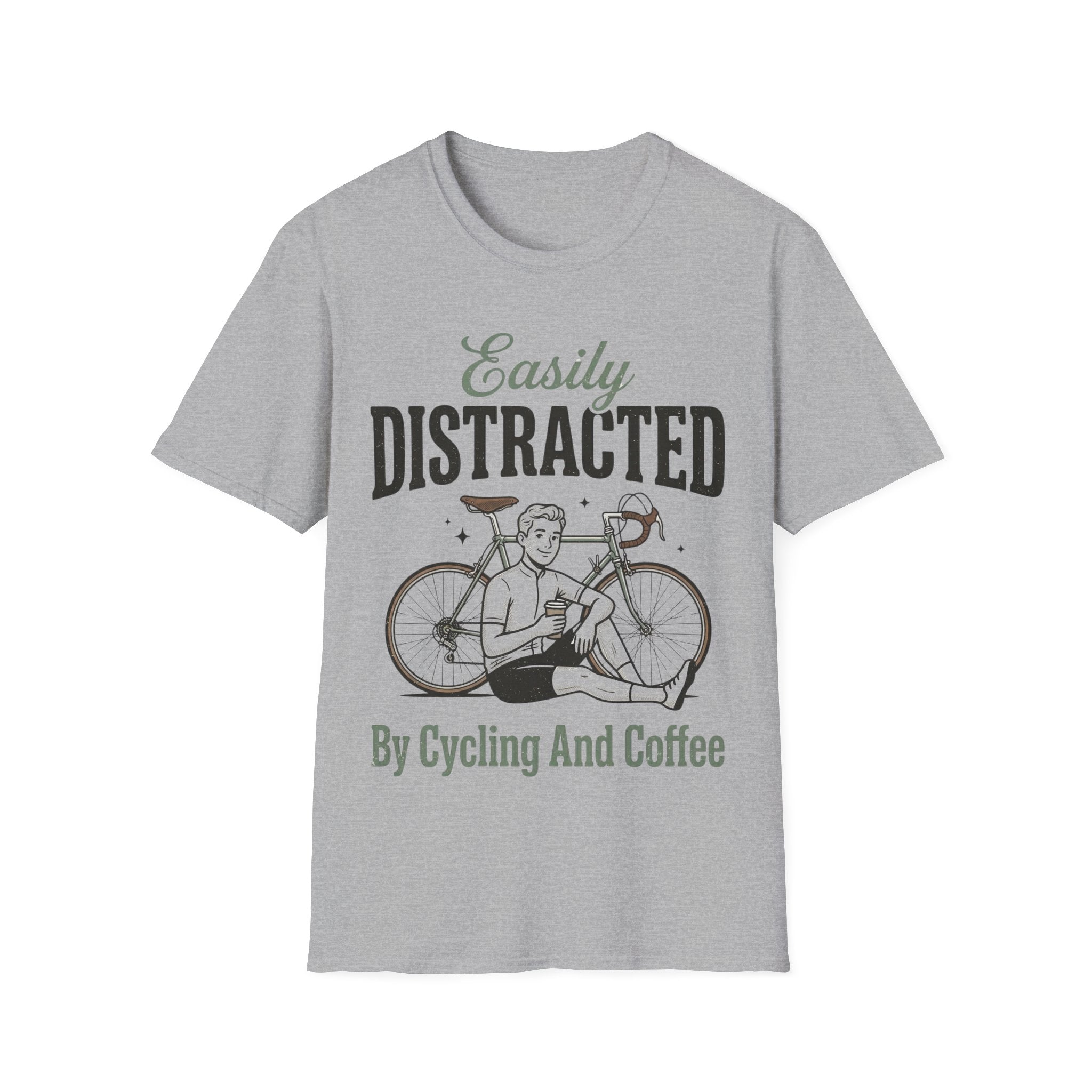 Easily Distracted By Cycling And Coffee T-Shirt